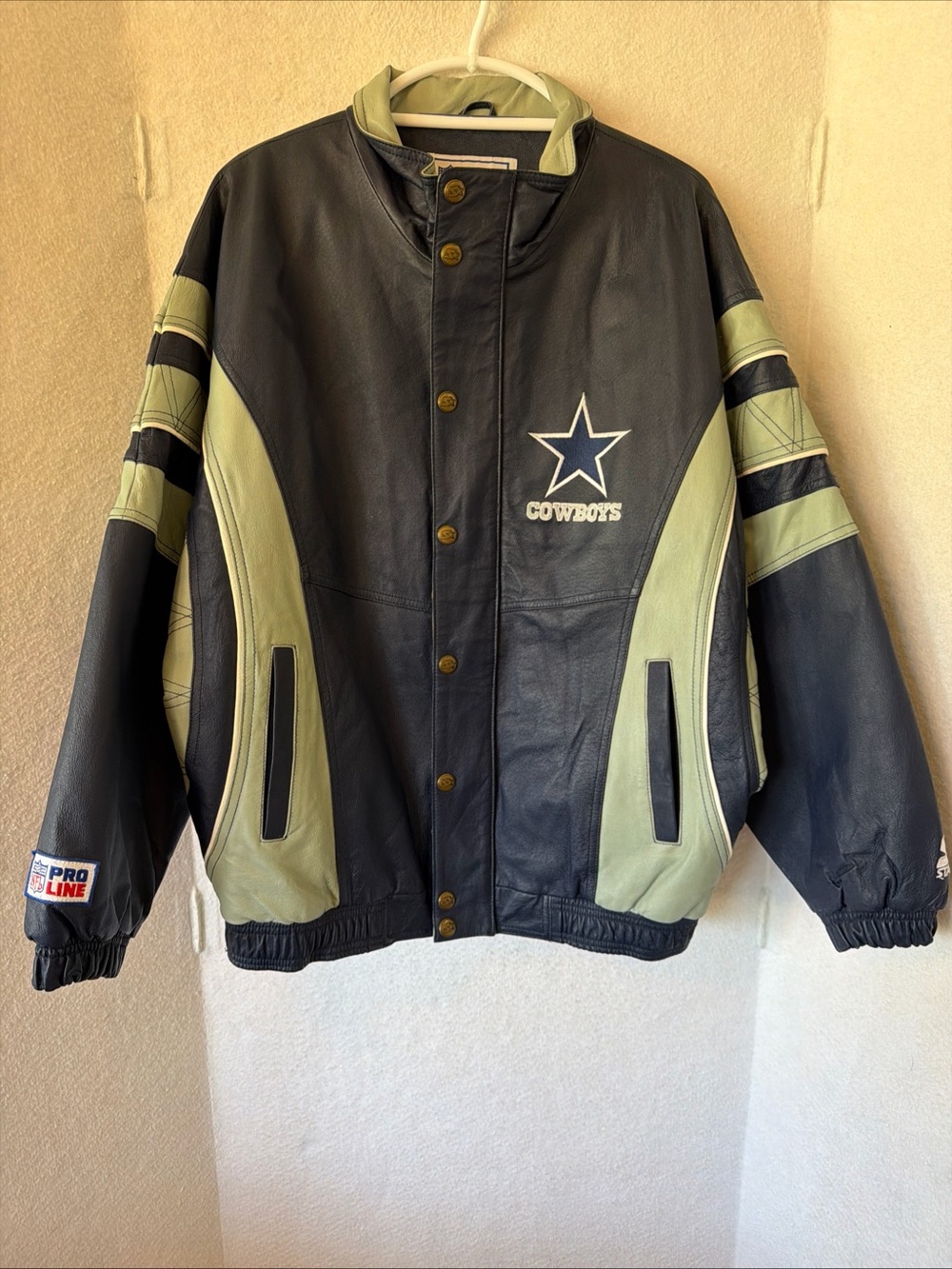 NFL Proline Starter Dallas Cowboys Leather Jacket Large